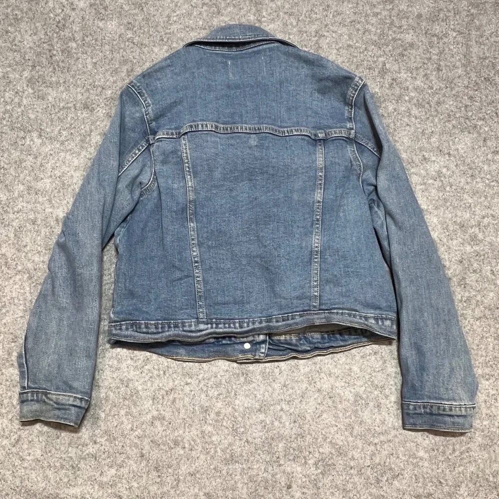 Old Navy Girls Denim Trucker Jacket Blue Medium Wash Youth Large 10-12